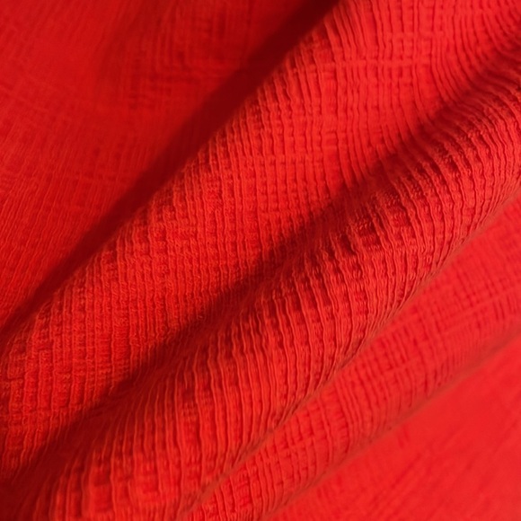 J. Crew Red Wrap Dress V-Neck Short Sleeve - Picture 6 of 8